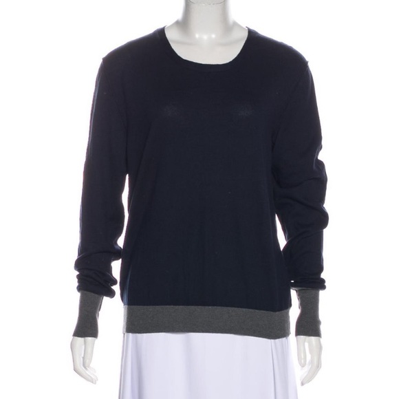 Miu Miu (Prada) Long Sleeve Knit Sweater Navy Grey - Picture 1 of 5